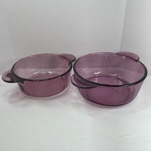 Corning Visions 1 Qt. (1174) and 1 1/2 Qt. (1148) Versa-Pot Cranberry